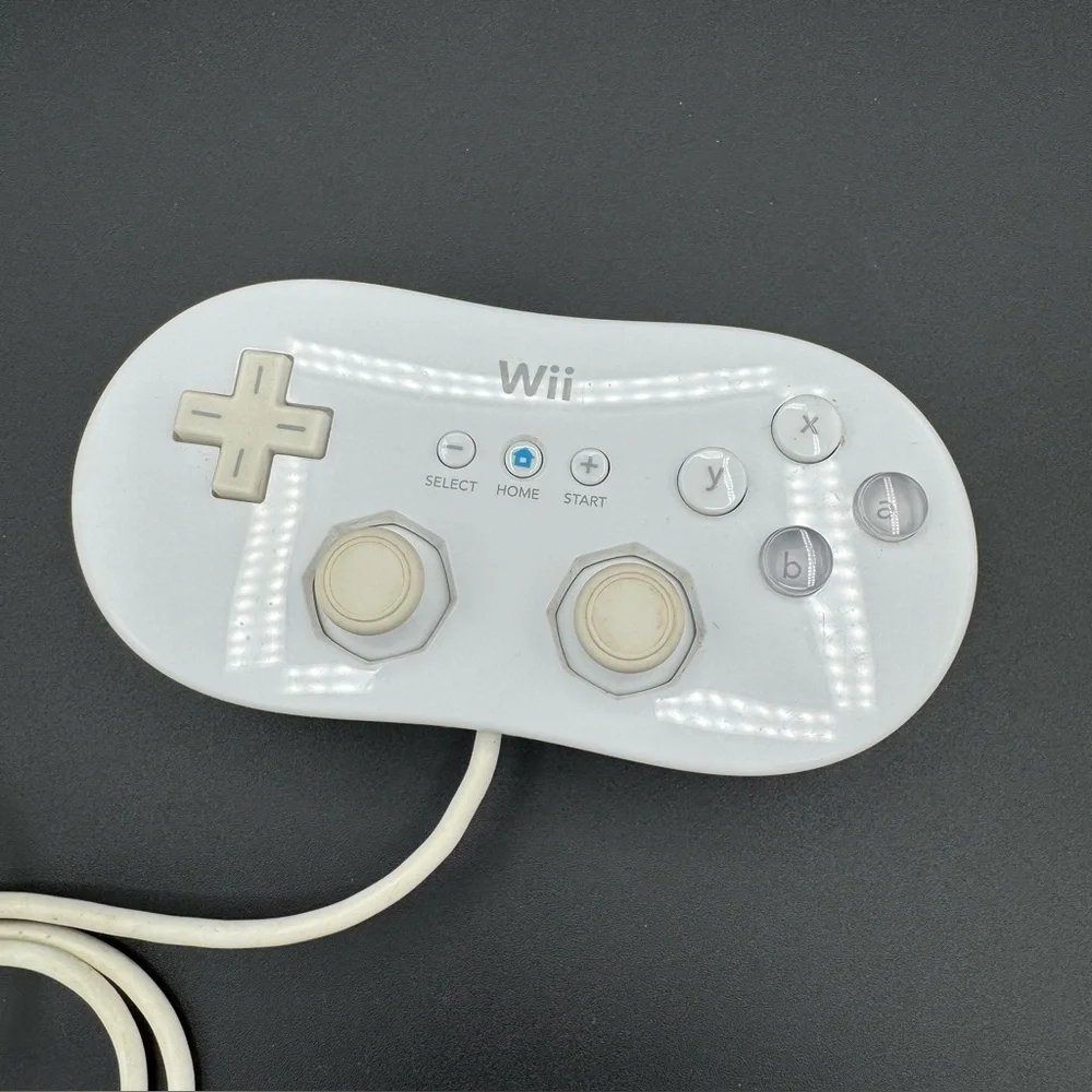 Nintendo Wii Classic Controller Gamepad White RVL-005 OEM Tested